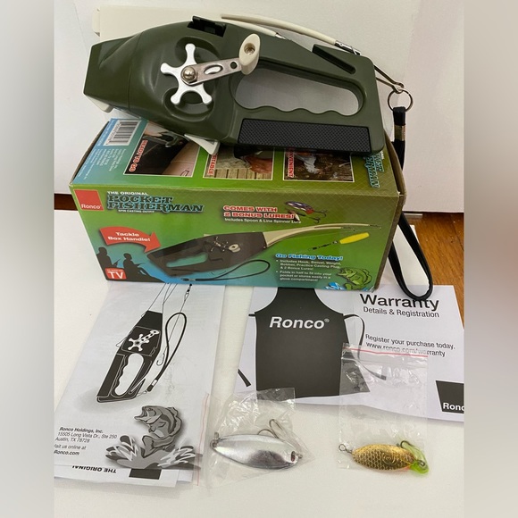 FISHING NIB Ronco Spin Casting Pocket Fisherman Glove Compartment As Seen On TV - Picture 14 of 14